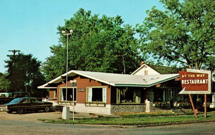 By the Way Restaurant - Old Postcard (newer photo)